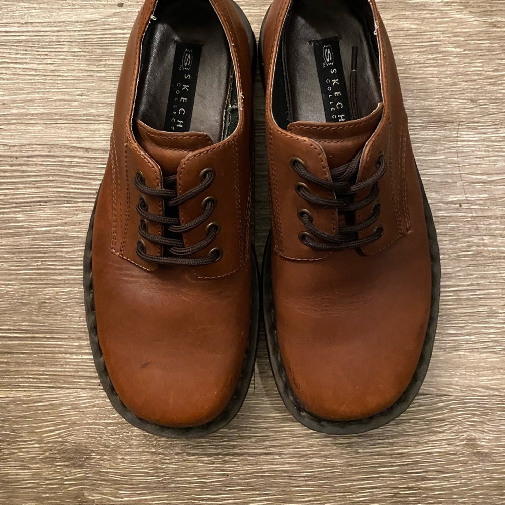 Skechers Men's Tan Leather Oxfords